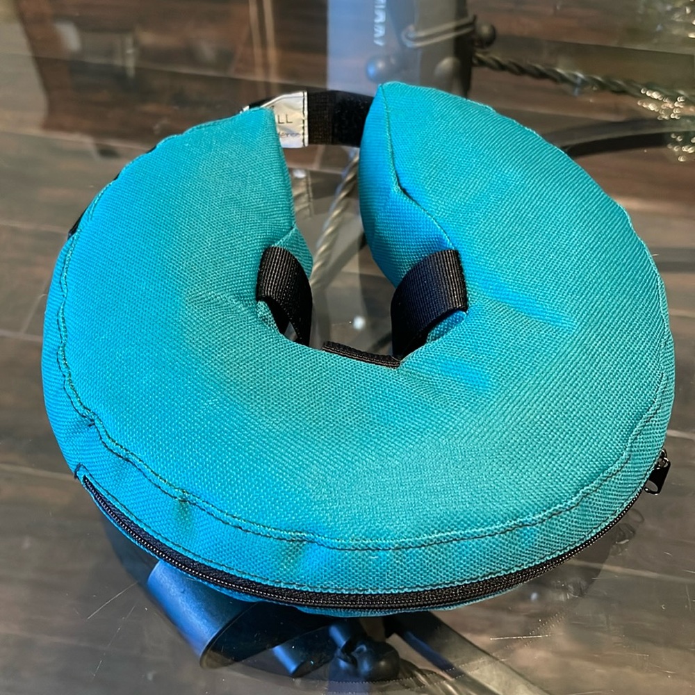 Inflatable dog collar for toy dog